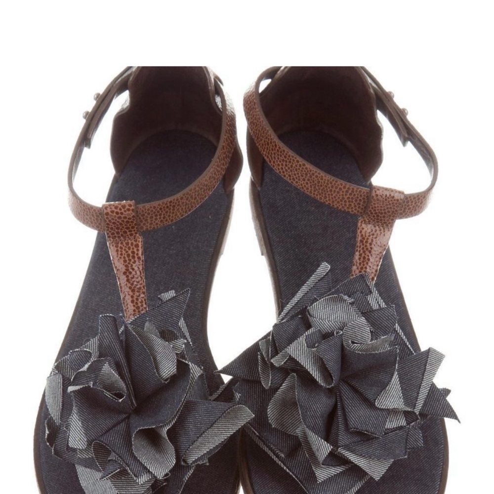 Brunello Cucinelli Brown Floral Women's Sandals - Picture 3 of 5